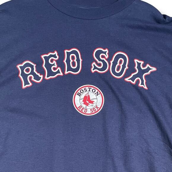 MLB Boston Red Sox Mens Large T-Shirt Tee Delta Pro Weight Genuine Baseball Blue - Picture 3 of 8